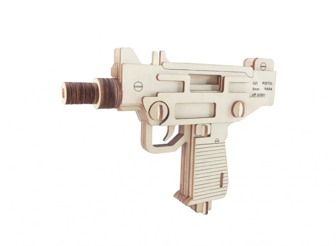 Drvene 3D Puzzle Pištolj UZI