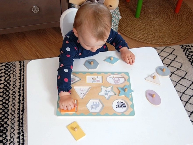 Puzzle s oblicima i ručkama