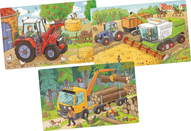 Goki drvene puzzle poljoprivredni strojevi