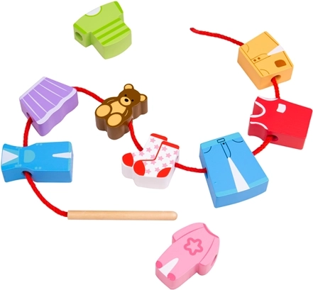 Set za nizanje perli odjeće Bigjigs Toys