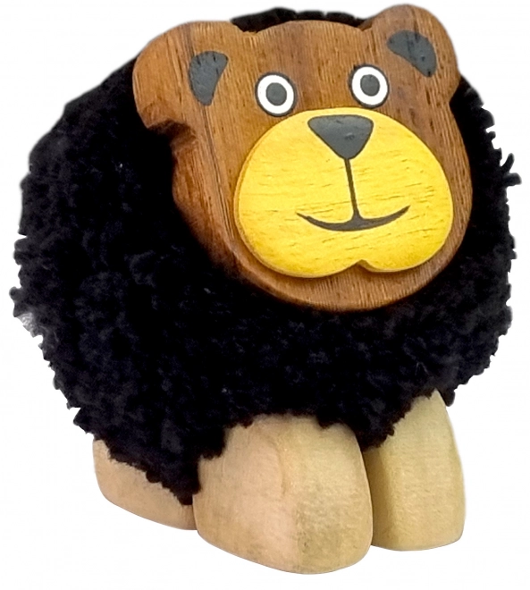 Drvena dekorativna figura Medvjed XL Pompon