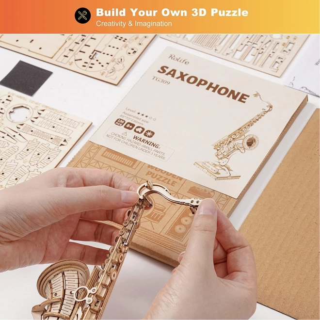 Saksofon - 3D drvena maketa