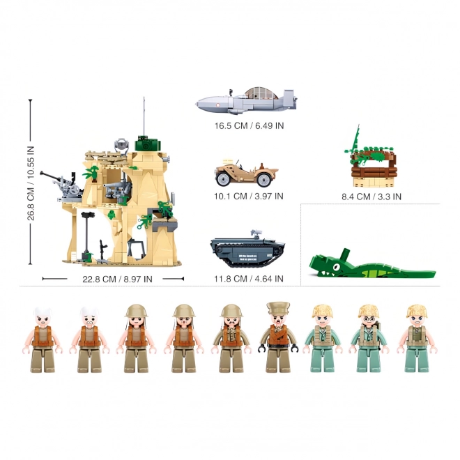 Sluban Army WW2 M38-B1111 Bitka za Iwodžimu