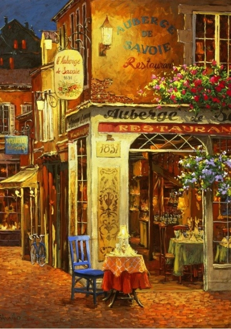 Puzzle Restauracija Auberge de Savoie 1000 komada od Bluebird