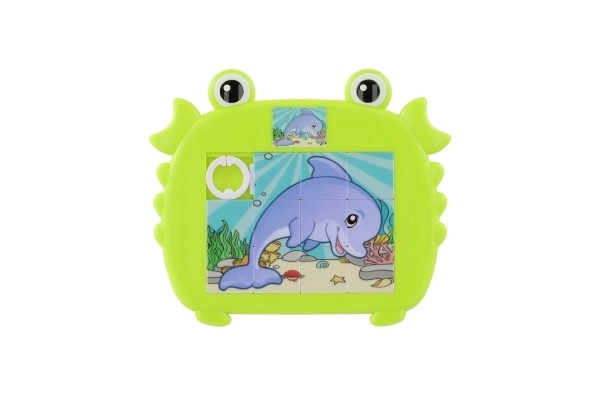 Premještaljka zagonetka životinjica plastika 12,5x11cm 4 boje na karti
