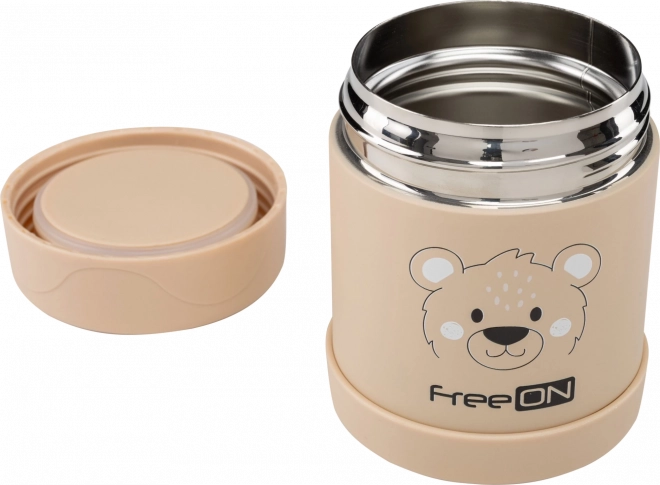 FreeON Termo posuda za hranu nehrđajuća 350 ml - bež