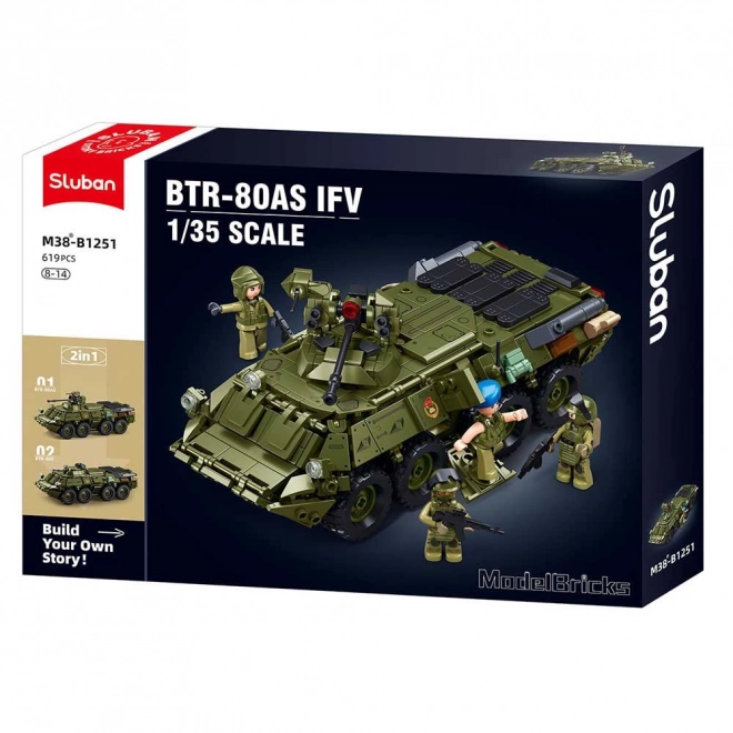 Građevni set tenk BTR-80AS IFV od Sluban u mjerilu 1:35