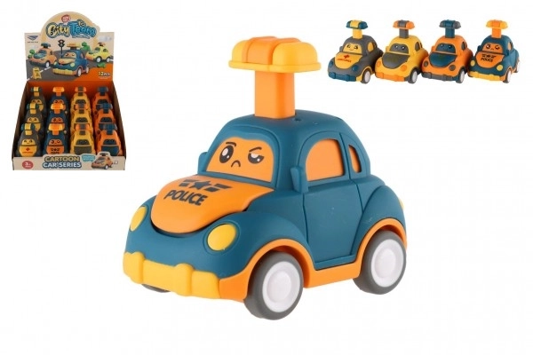 Plastični autić s mehaničkim pogonom 9 cm - 4 vrste