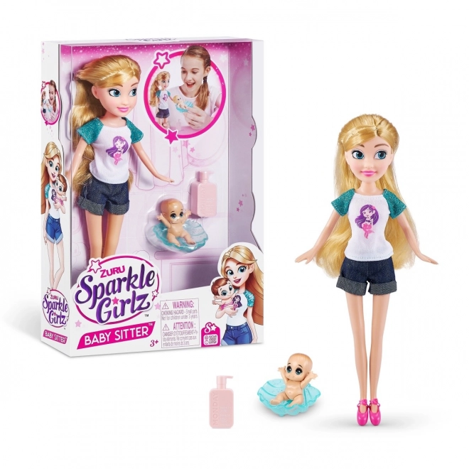 Zuru Sparkle Girlz baby sitter lutka