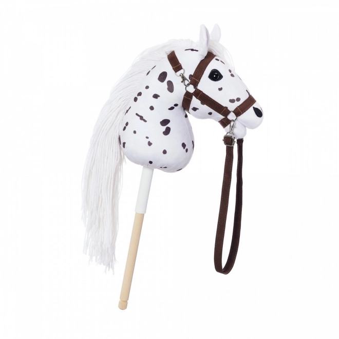 Konjić na štapu Hobby Horse iz kolekcije HOPPIHORSE Sport Edition u boji bijelog leoparda