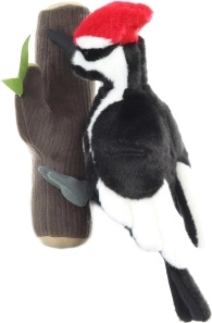 Plišani djetlić na grani 33 cm eco friendly