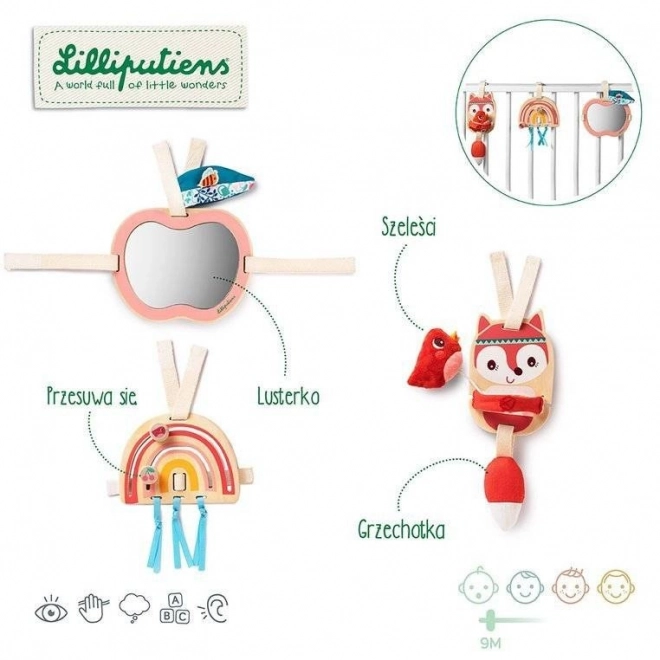 Lilliputiens - Drvene viseće igračke Lisica Alice 9 mjeseci+
