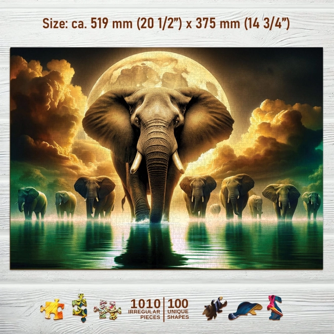 WOODEN CITY Drvene puzzle Slonji snovi 1010 komada