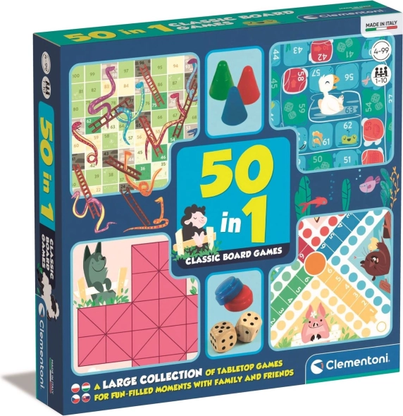 Set klasičnih društvenih igara 50 u 1 CLEMENTONI