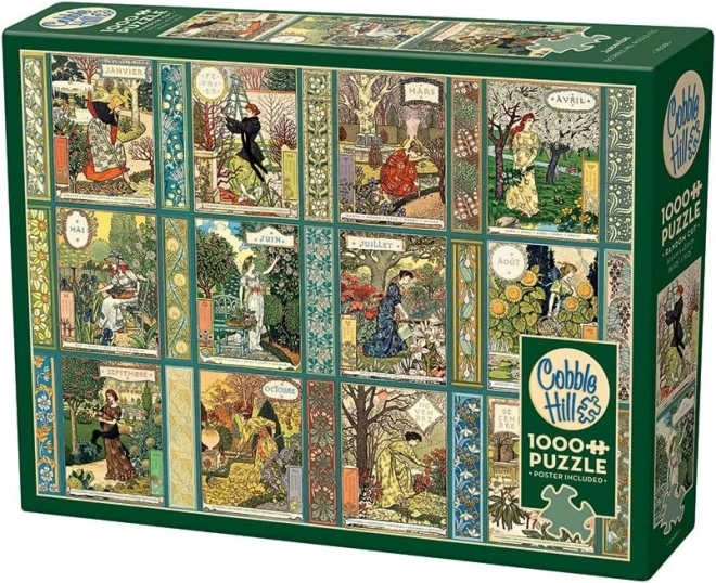 COBBLE HILL Puzzle Jardiniere: Vrtni kalendar 1000 dijelova