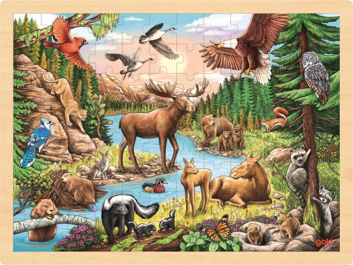 GOKI drvene puzzle Divlja priroda Sjeverne Amerike 96 dijelova