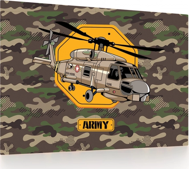 Podloga za stol s motivom helikoptera 60 × 40 cm
