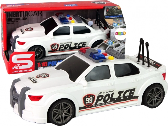 Policijski sportski automobil 1:16 bijeli sa zvukovima