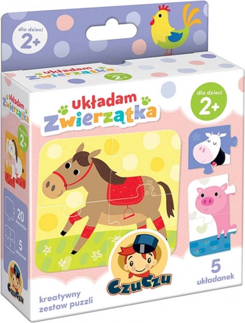 CzuCzu Puzzle Slagam životinjice - 5 setova