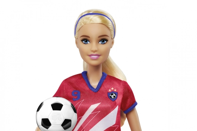 Barbie nogometna lutka u crvenom dresu