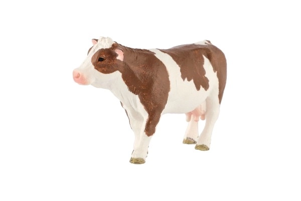 Realističan model plastične krave češkog šarenog soja 12 cm