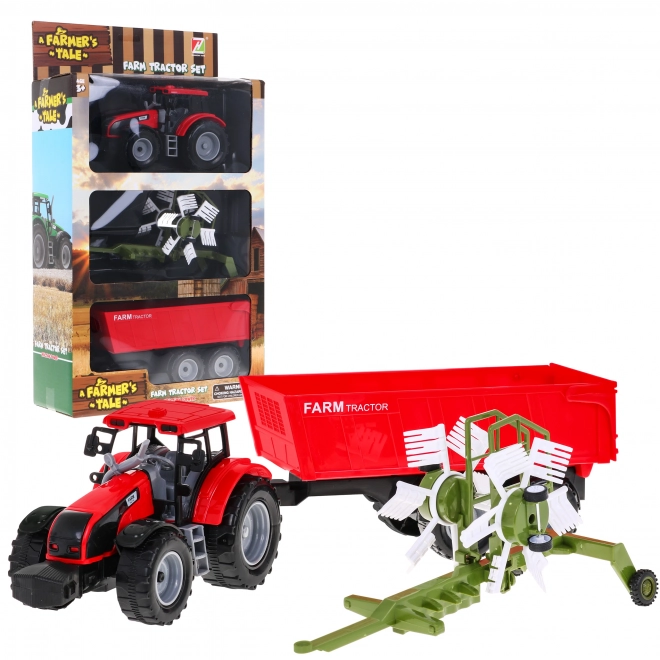 Traktor s kipom za sijeno za djecu 3+ Pokretni dijelovi + Trenje pogona
