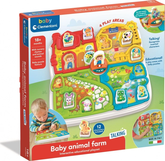 CLEMENTONI BABY Interaktivna farma sa životinjama s melodijama i zvukovima