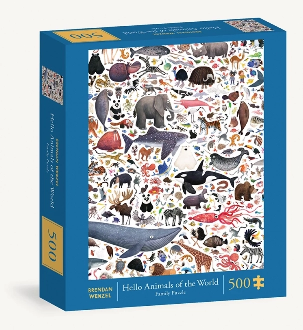 Puzzle Pozdrav životinjama svijeta od Chronicle Books, 500 dijelova