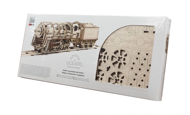 Mehaničke drvene puzzle UGEARS - Parna lokomotiva s tendrom