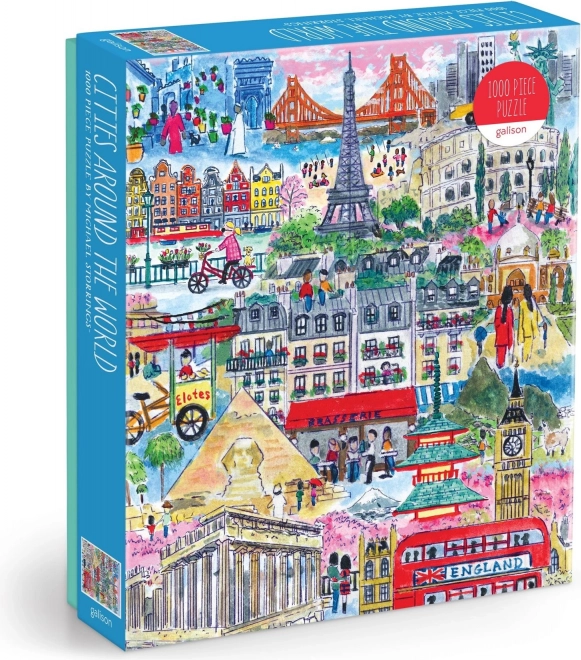Galison puzzle Gradovi svijeta Michael Storrings 1000 dijelova