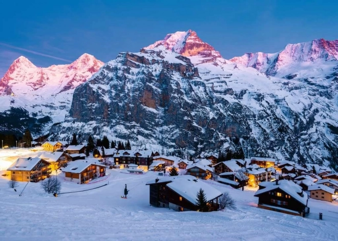 Ravensburger puzzle Mürren iz Bernskog Oberlanda 1000 dijelova