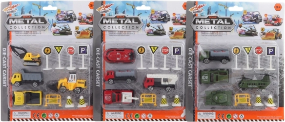 Set metalnih automobila s oznakama
