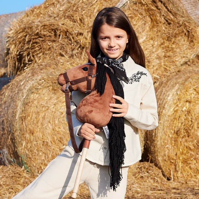 Konj na štapu Hobby Horse HOPPIHORSE tamnosmeđi