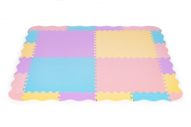 Šarena pjenasta podloga za djecu s ogradom 141,5x141,5 cm 24 komada IPLAY