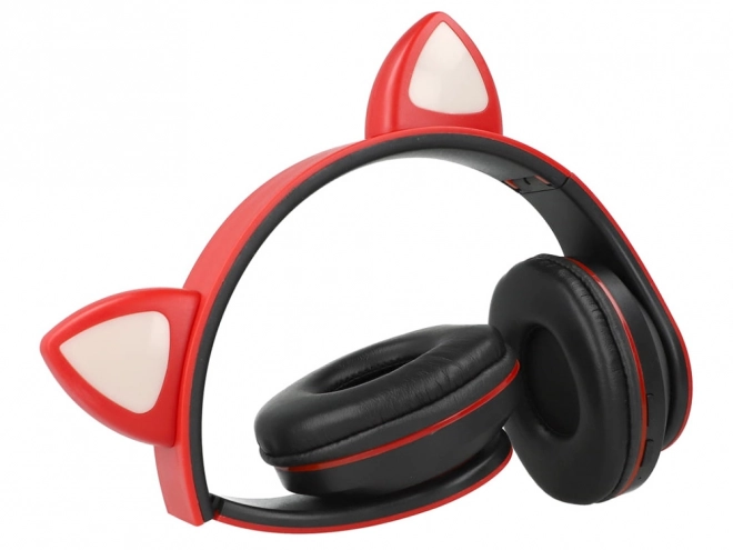 Bežične slušalice bluetooth radio fm mp3 mačje uši led osvjetljenje