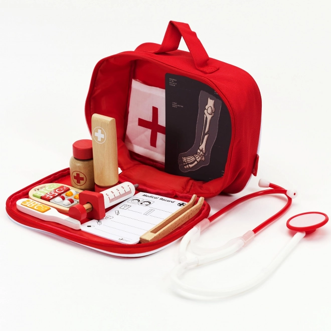 Set liječnika 19 kom drvo/plastika u papirnatoj ambalaži 21x16x8 cm