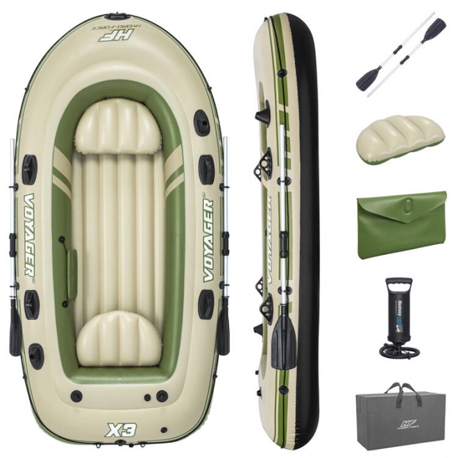 Nafukovací čamac za 3 osobe s veslima Voyager X3