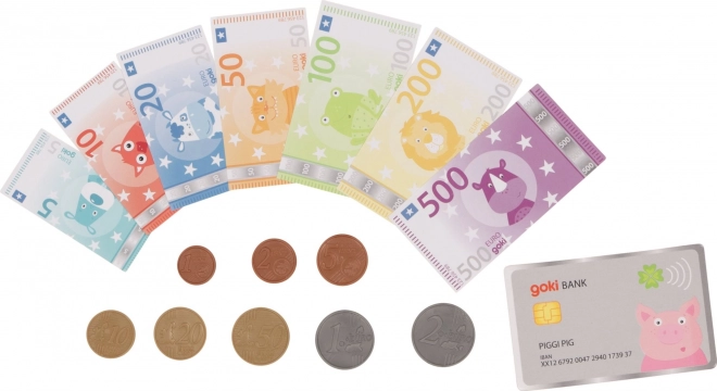 Dječji novac s kreditnom karticom Životinjski euri