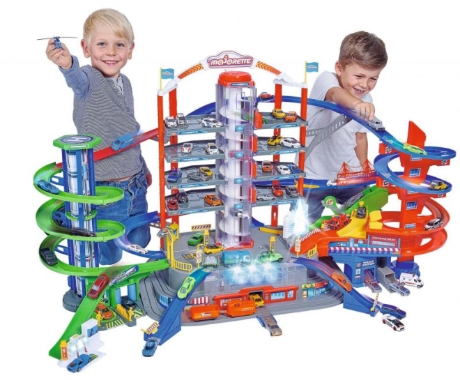 Garaža Super City + 6 autića i vlak