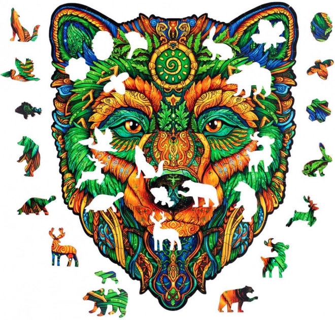 Drvene puzzle Mudri medvjed
