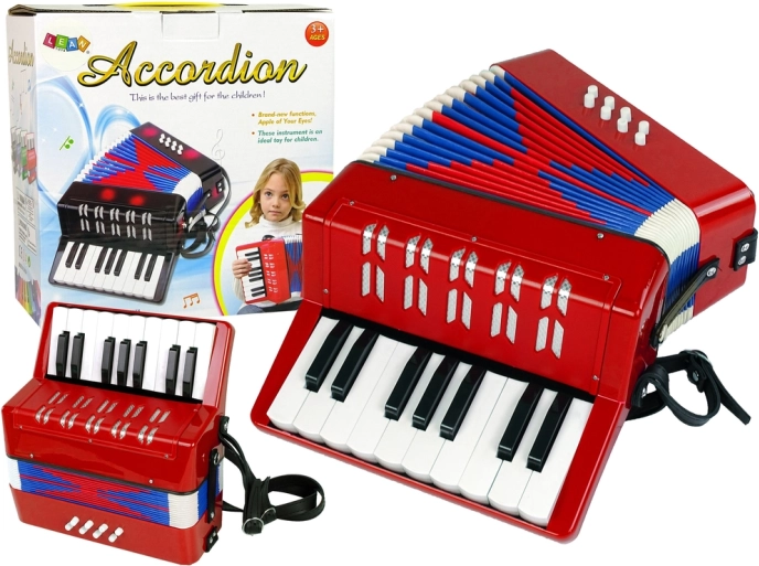 Dječji harmonika – glazbeni instrument – Crvena