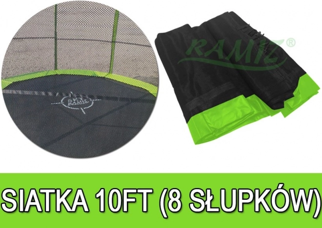 Zaštitna mreža za trampolin 305 cm (10 ft), 8 tunela, zelena SkyRamiz