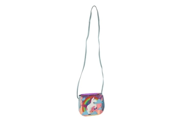 Torbica/Taška dugina jednorog plastika 4 boje u vrećici 17x15x3cm