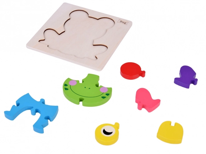 Drvene 3D puzzle žaba Montessori