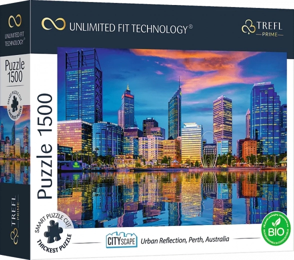 Puzzle TREFL UFT Cityscape – odraz grada Pertha, Australija, 1500 dijelova