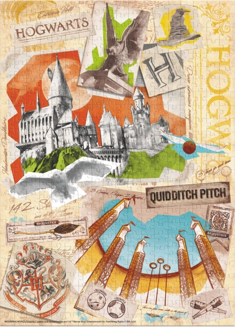 Puzzle Harry Potter: Škola čarolija i magije u Hogwartsu 450 dijelova