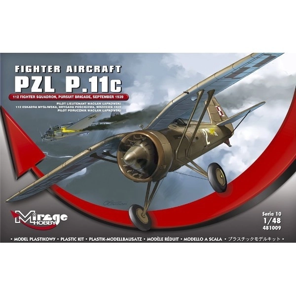 Plastični model zrakoplova PZL P.11c od Mirage Hobby u mjerilu 1:48