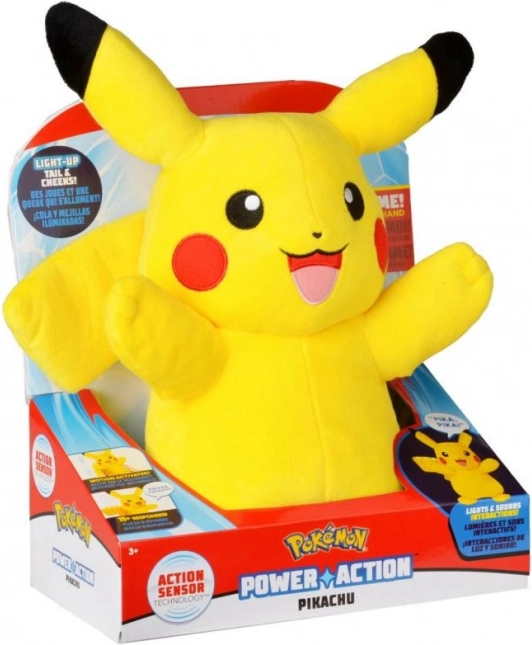 Interaktivna plišana igračka POKÉMON Pikachu Power Action sa svjetlima i zvukovima