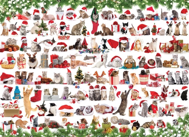 Božićne mačke puzzle 1000 dijelova