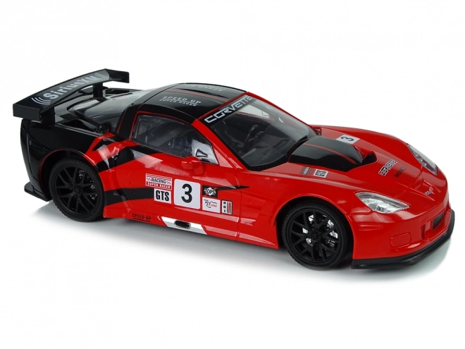 Sportski natjecateljski RC auto 1:18 Corvette C6.R crveni 2.4G s osvjetljenjem